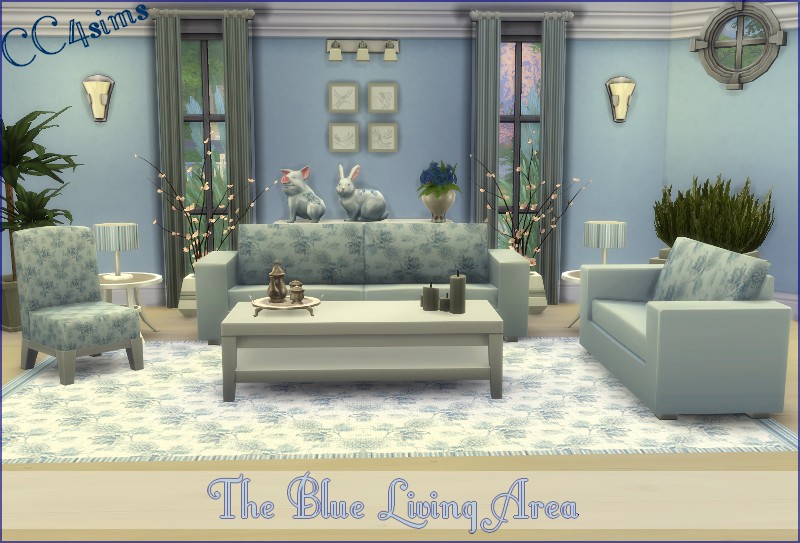The Sims 4. Гостиные Thebluelivingdv